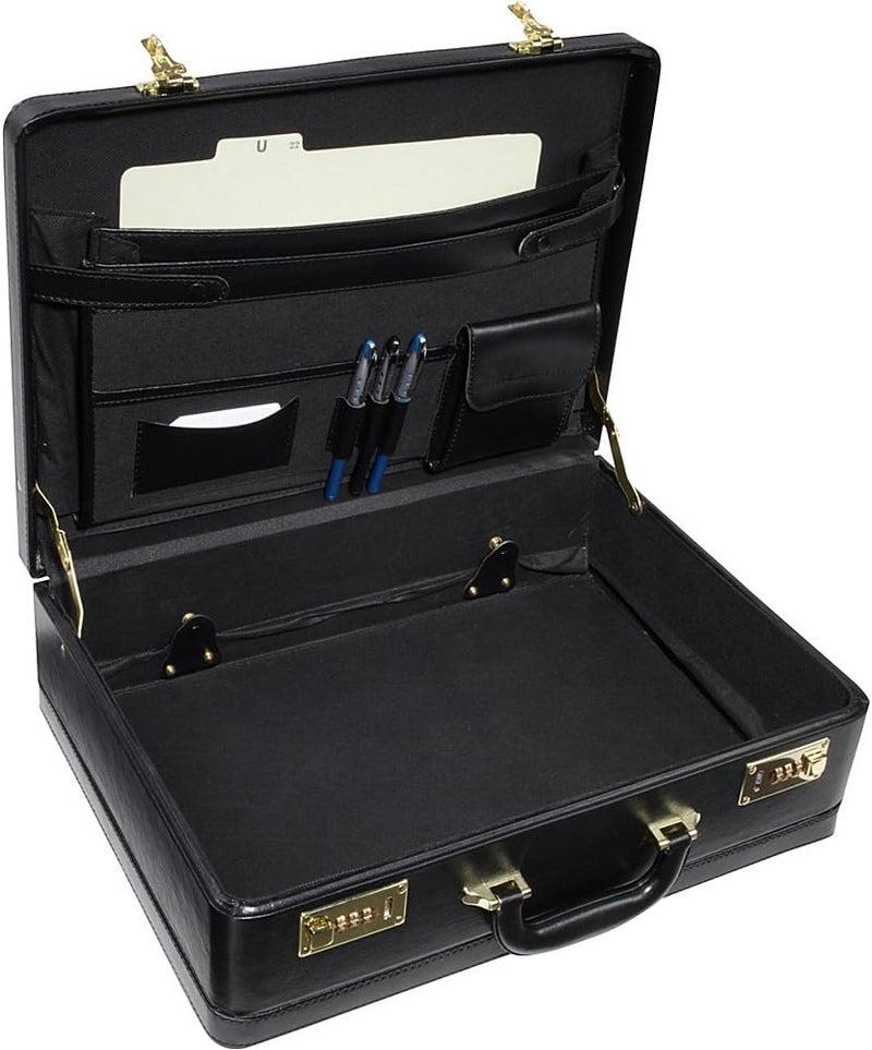 Amerileather Amerilether Large Expandable Faux Leather Attachè Case (#2894-89) - Image 2